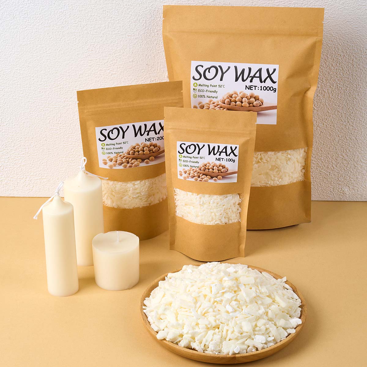 Candle Making Supplies Usa - 1 Pfund reinweißes Sojawachs für handgemachte