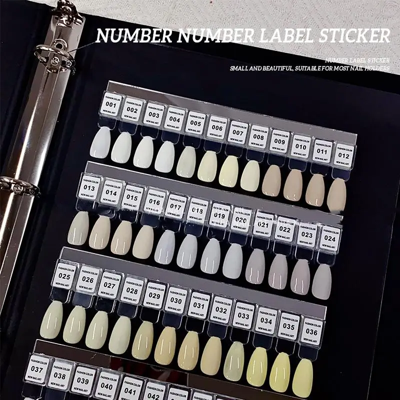 Sticker Label Template - Nr. 1-240 Nagellack, Zahlenaufkleber, Etikett, Farbe,