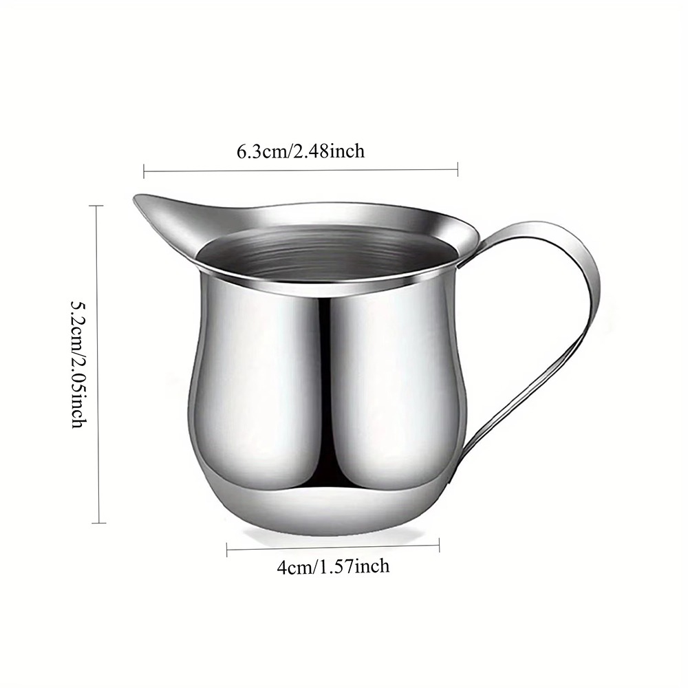 Pour Spout Pitcher - Latte Art Edelstahl Milchaufschäumer mit Ausgießer,