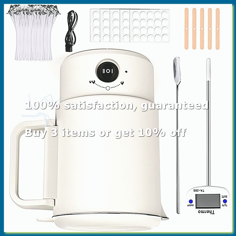 Candle Supplies Uk - A49I-Elektrisches Wachsschmelztopf-Set mit Thermometer, 800 ml