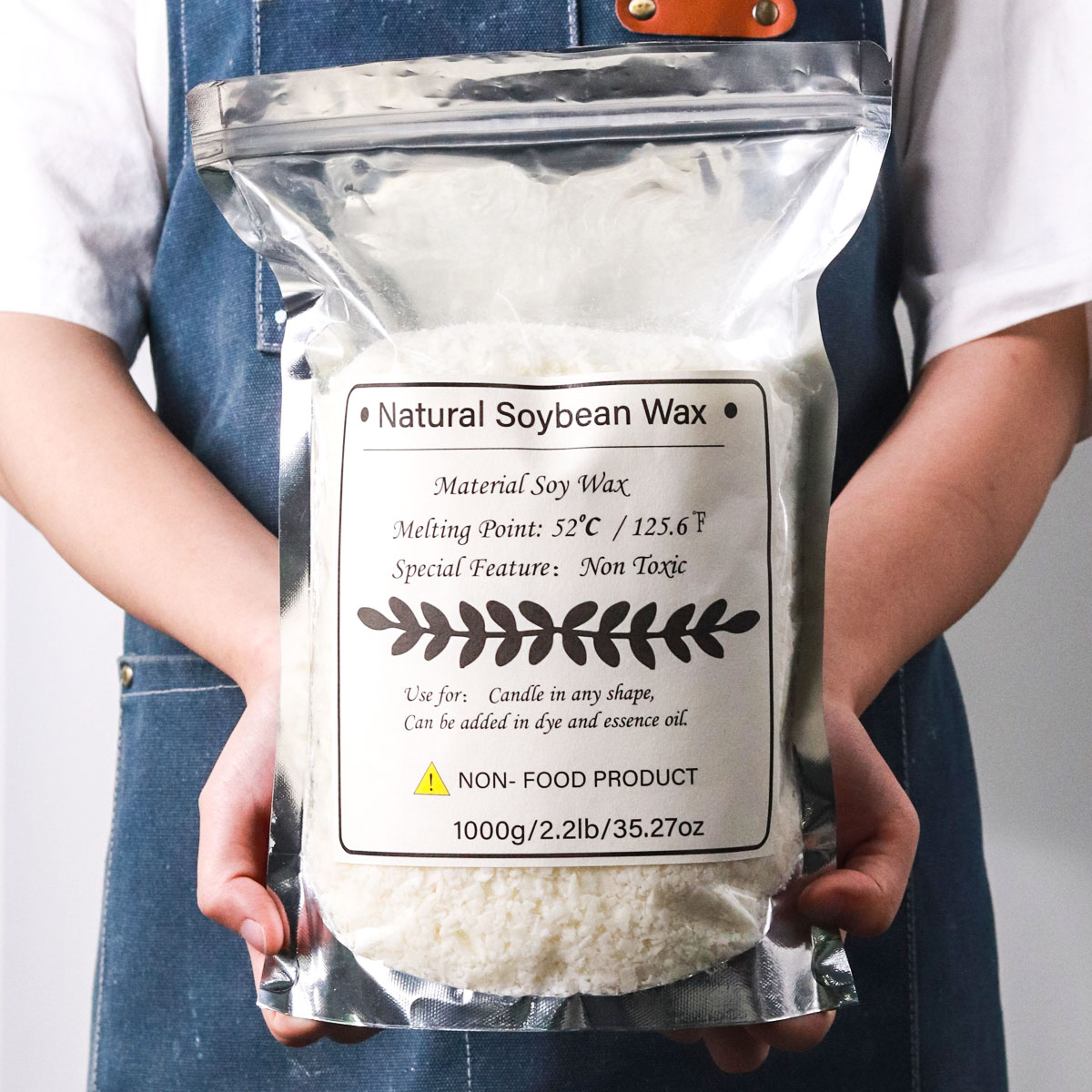 Candle Making Supplies Usa - 1 kg natürliches Sojawachs-Granulat-Duftkerzenmaterial, 100 %