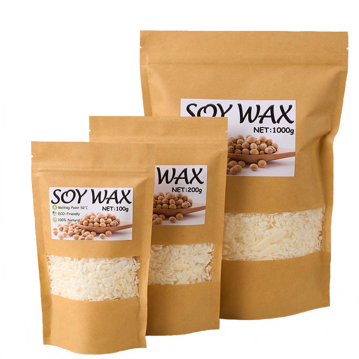 1 Pfund reinweißes Sojawachs f – Candle Making Supplies Usa Bewertung und Preis