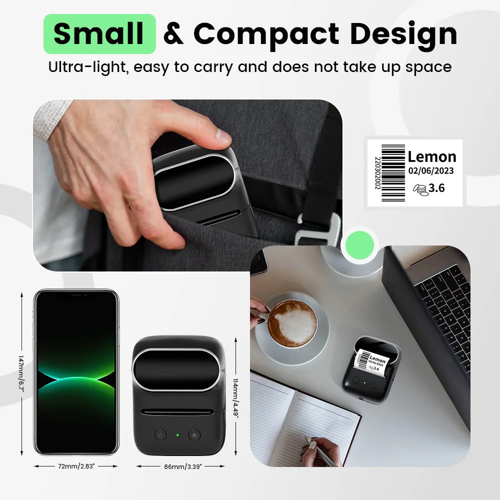 M108 Kabelloser Bluetooth-Etik – Sticker Label Template Bewertung und Preis