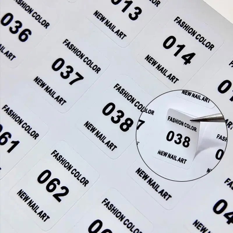 Nr. 1-240 Nagellack, Zahlenauf – Sticker Label Template Bewertung und Preis
