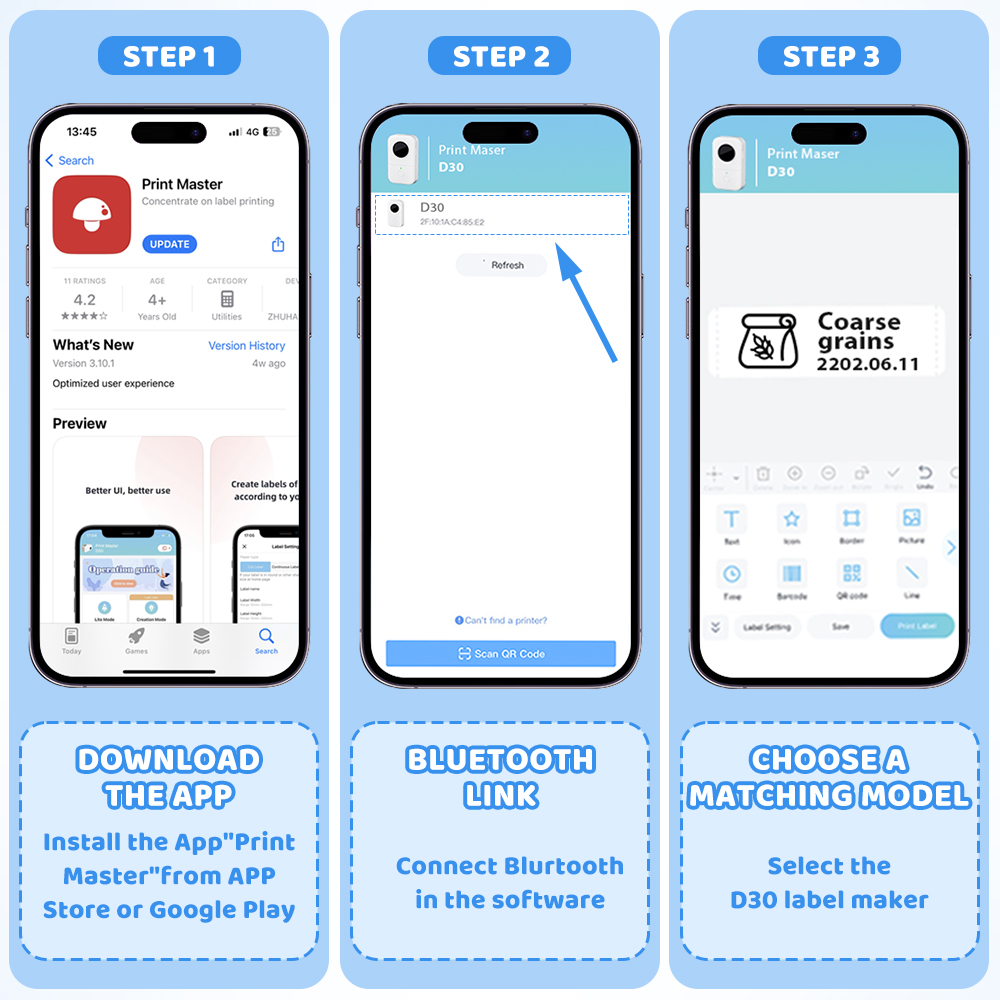 Drucker tragbare drahtlose Blu – Sticker Label Template Bewertung und Preis